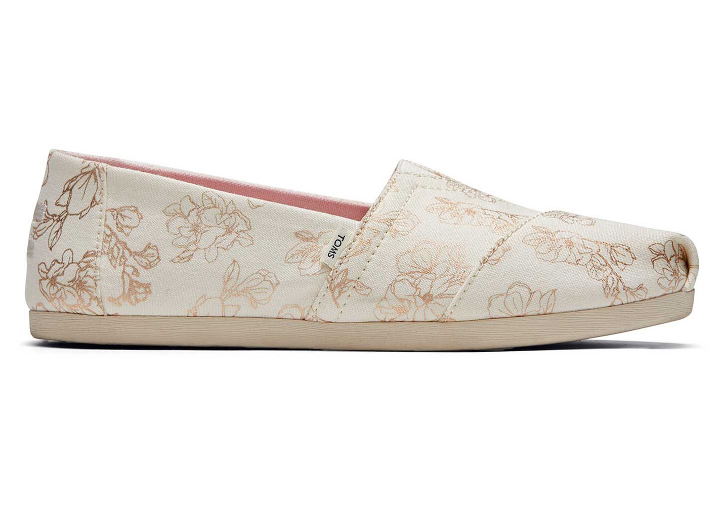 Toms Alpargata Magnolias Espadrille White - Womens - 80637-LWGM